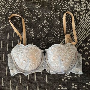 NWOT ThirdLove 24/7 Lace Balconette Bra light blue